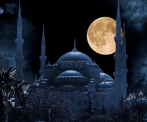 The Blue Mosque At Night - Ramy Alaa