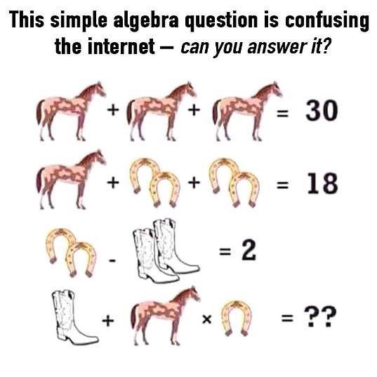 Math Problem - Unbelievable Facts Facebook Page