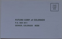 Futuro Corporation Of Colorado - Customer Interest Postcard - Front