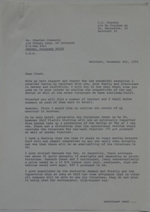 Futuro Corporation Of Colorado & Polykem Correspondence - C.J. Olander To Charles Cleworth - 100470 - 1