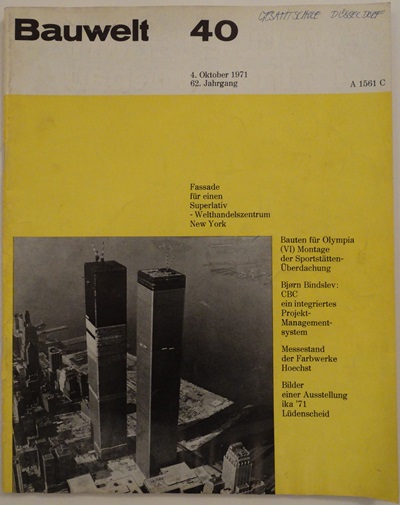 Bauwelt 40/71 100471 - Cover