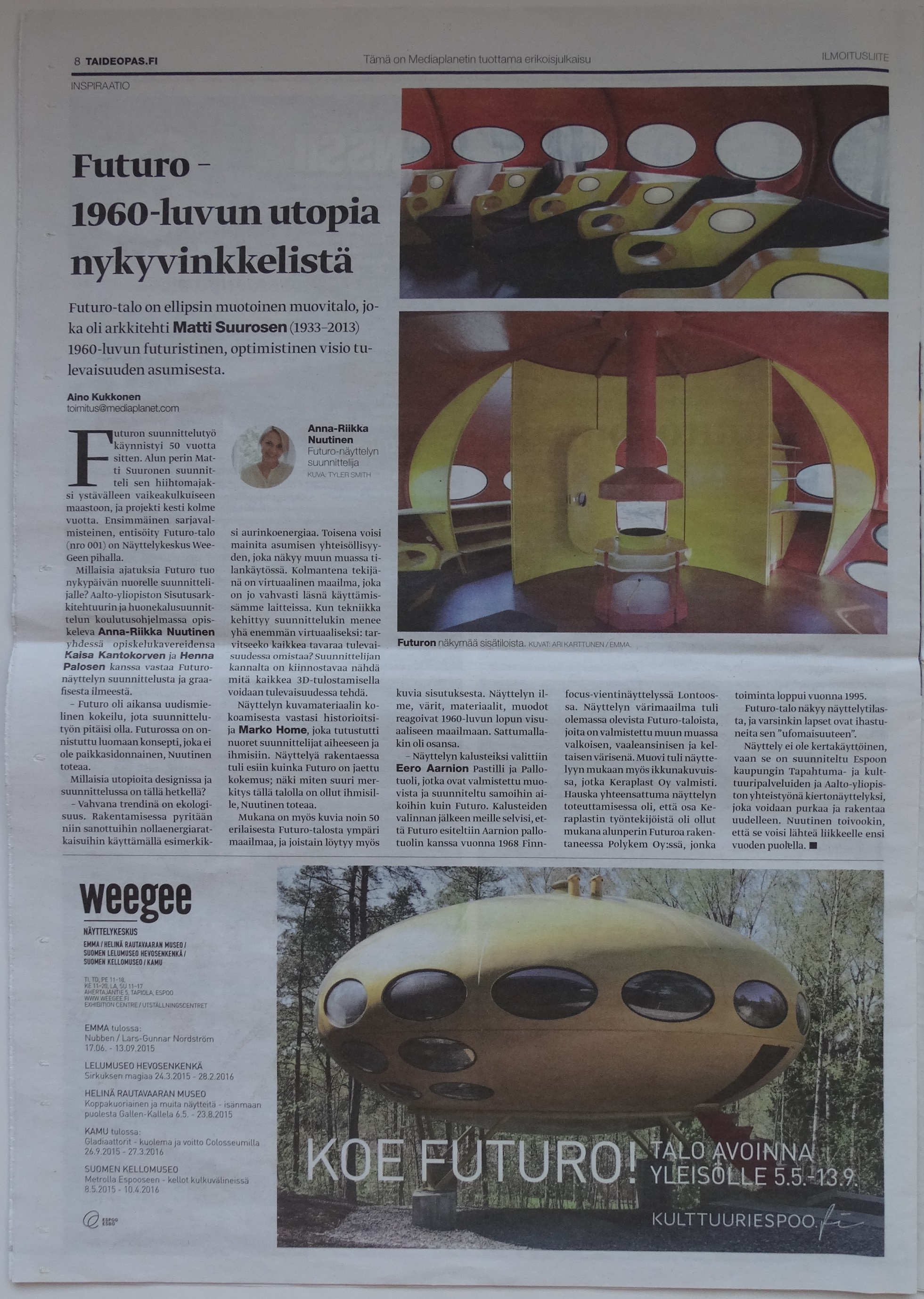Media Planet Finland Edition June 2015 Issue Page 8