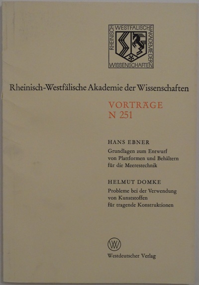 Rheinisch-Westfalische Akademie der Wissenschaften - Cover
