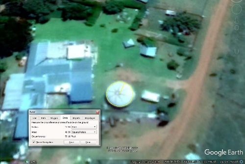 Futuro, Bloemfontein, South Africa - Google Maps Measuring Tool