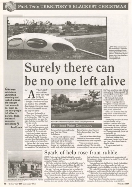 Cyclone Tracy : 30th Anniversary / Northern Territory News - December 2004 - 1