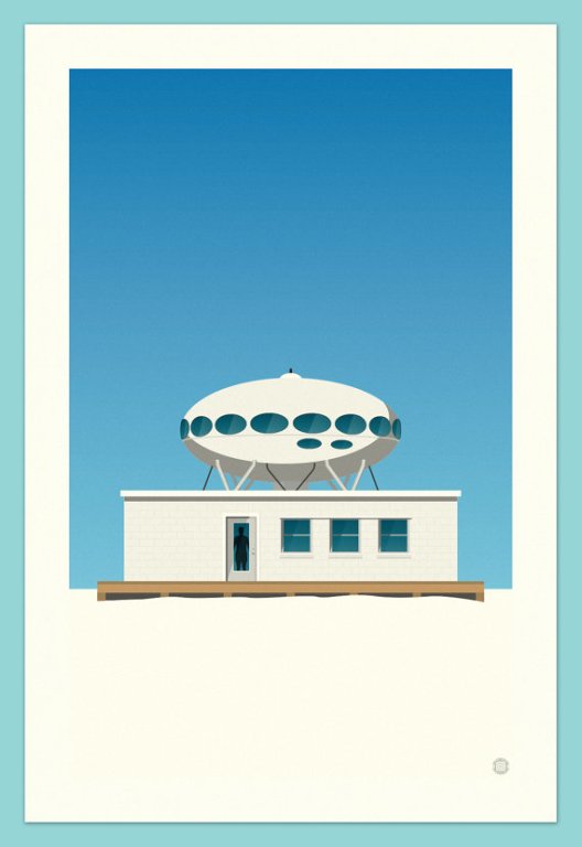 Space Saucer Beach House - ChrisBoganCreative